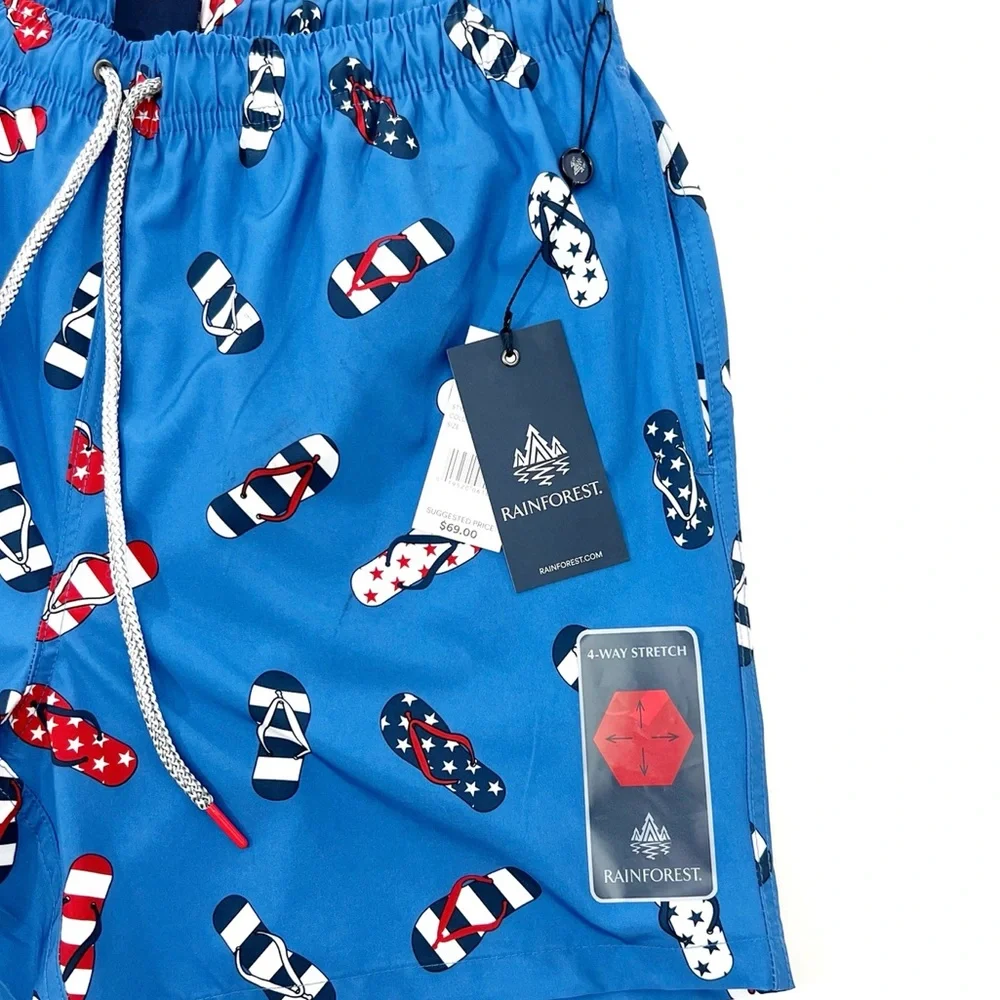 NEW Rainforest Flip-flop Swim Trunks Large